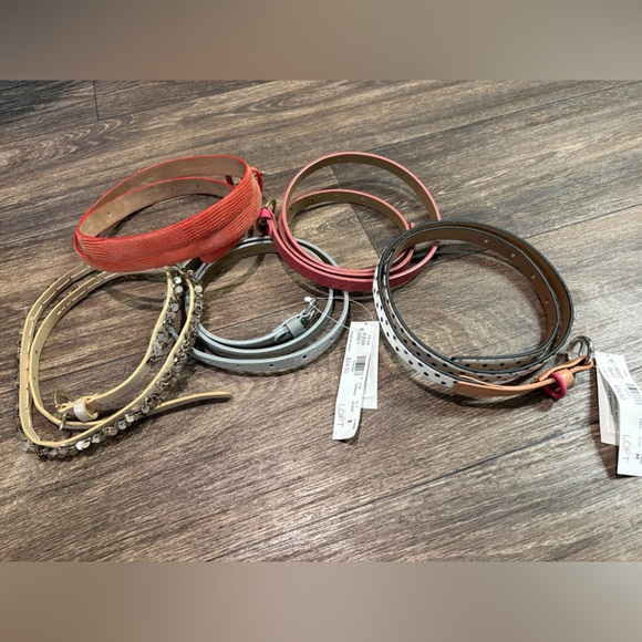 Loft thin fashion belts leather glitter 5 total